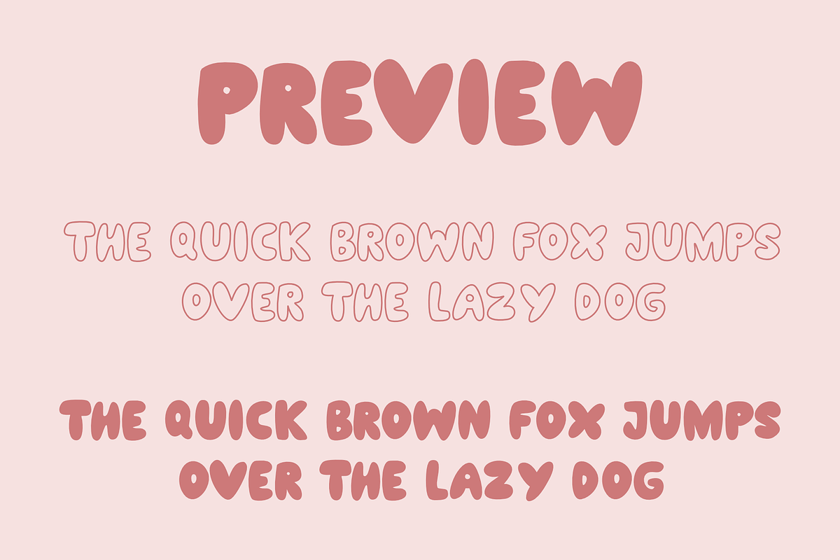 Bubbly Rainbow | A fun display font, a Font by Design av MAD (Photo 5 of 7)