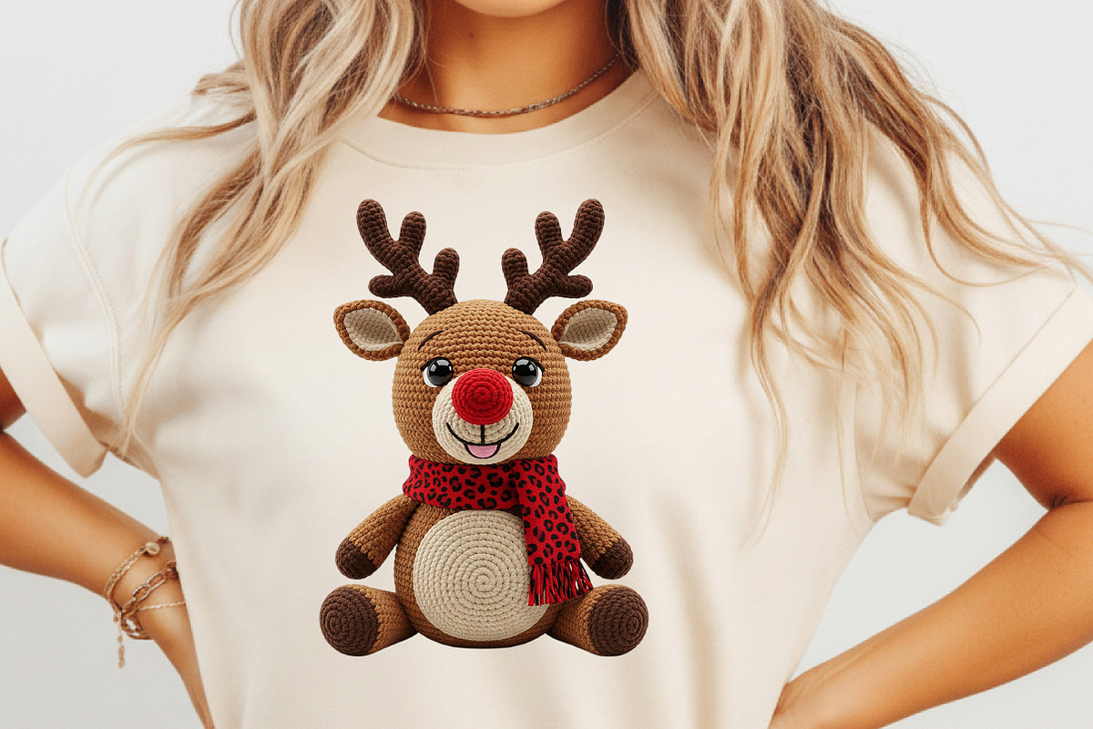 Leopard Print Crochet Christmas PNG, an Illustration by Craft Nest (Photo 4 of 5)