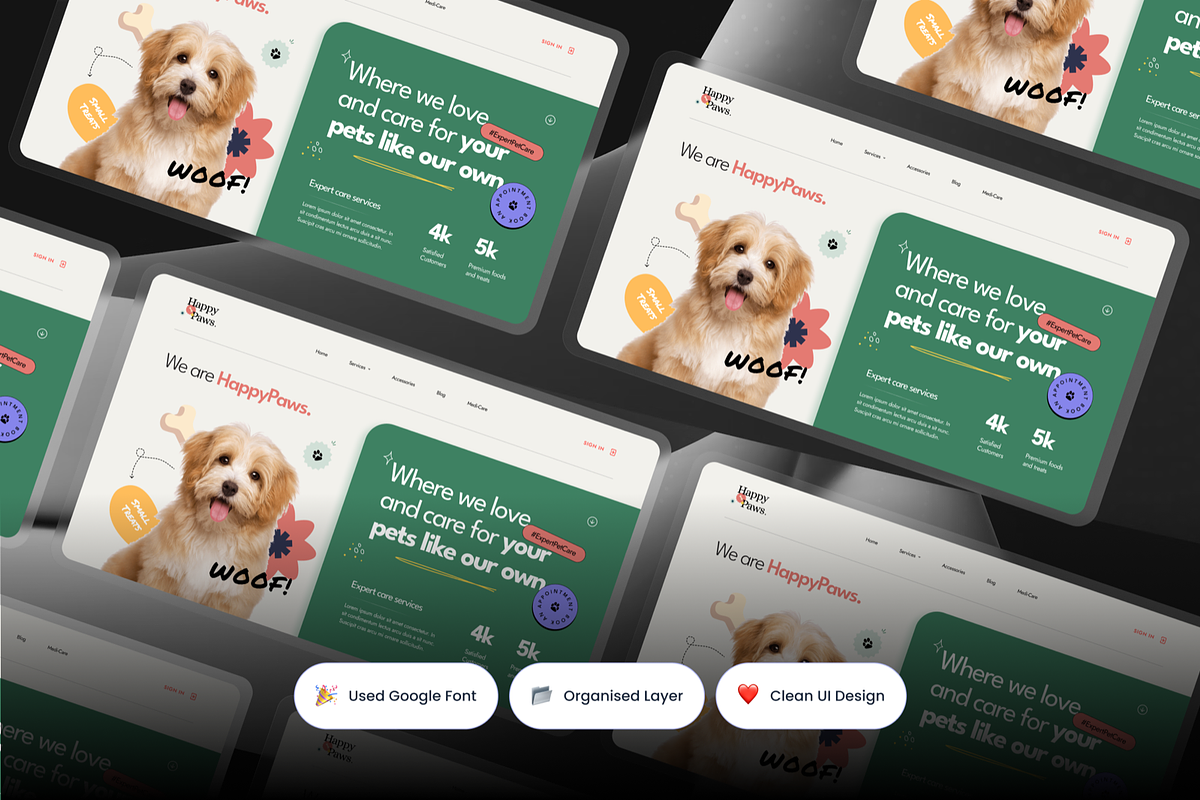 HappyPaws - Pet Shop Hero Header, a Templates & Theme by SquidPixey (Photo 2 of 3)