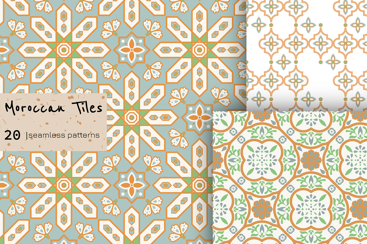Moroccan Tiles - 20 patterns, a Pattern Graphic by InaCorart (Photo 2 of 6)