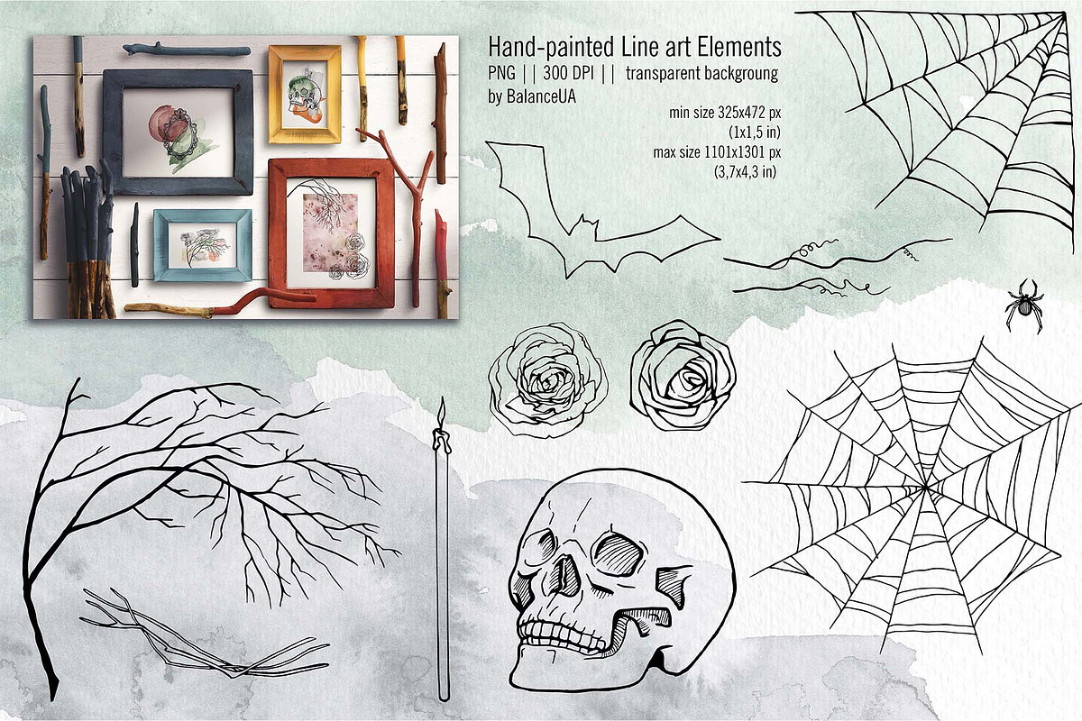 Real Halloween, Watercolor&LineArt, a Decorative Illustration by BalanceUA (Photo 10 of 18)