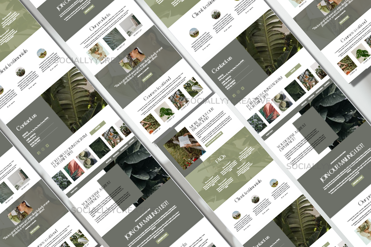 Floral Themed Canva Website Template, a Marketing Template by SociallyyCreative (Photo 5 of 10)