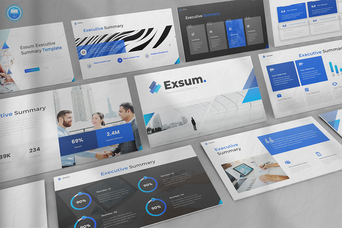 Executive Summary Keynote, a Presentation Template by Pixslides (Photo 1 of 4)