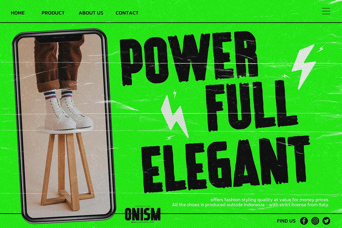 Onism – Bold Allcaps Display Font, a Sans Serif Font by Almarkhatype (Photo 8 of 8)