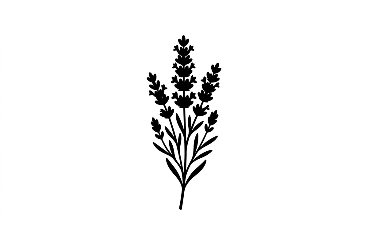 Lavender Flower Silhouette Set, an Object Graphic by Designer_Momina (Photo 3 of 3)