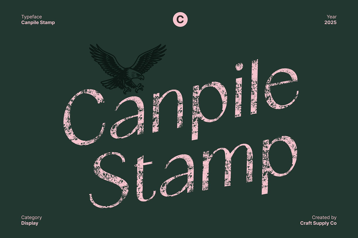 Canpile Stamp, a Sans Serif Font by Craft Supply Co. (Photo 1 of 8)