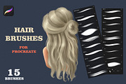 HAIR Procreate brushes, a Brush Add-On by Spark Studio Brushes (Thumbnail 1 of 7)