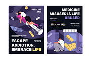 Addictions, bad habits concepts set, a Person Illustration by PaperTrident (Thumbnail 8 of 9)