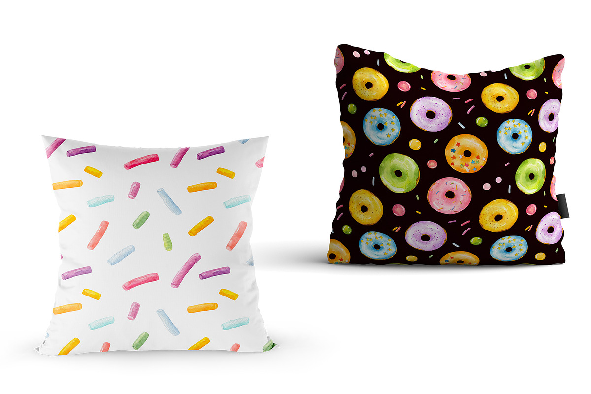 Set of watercolor delicious donuts, a Decorative Illustration by Nataliia Pyzhova (Photo 7 of 7)