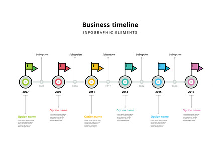 Timeline infographics template