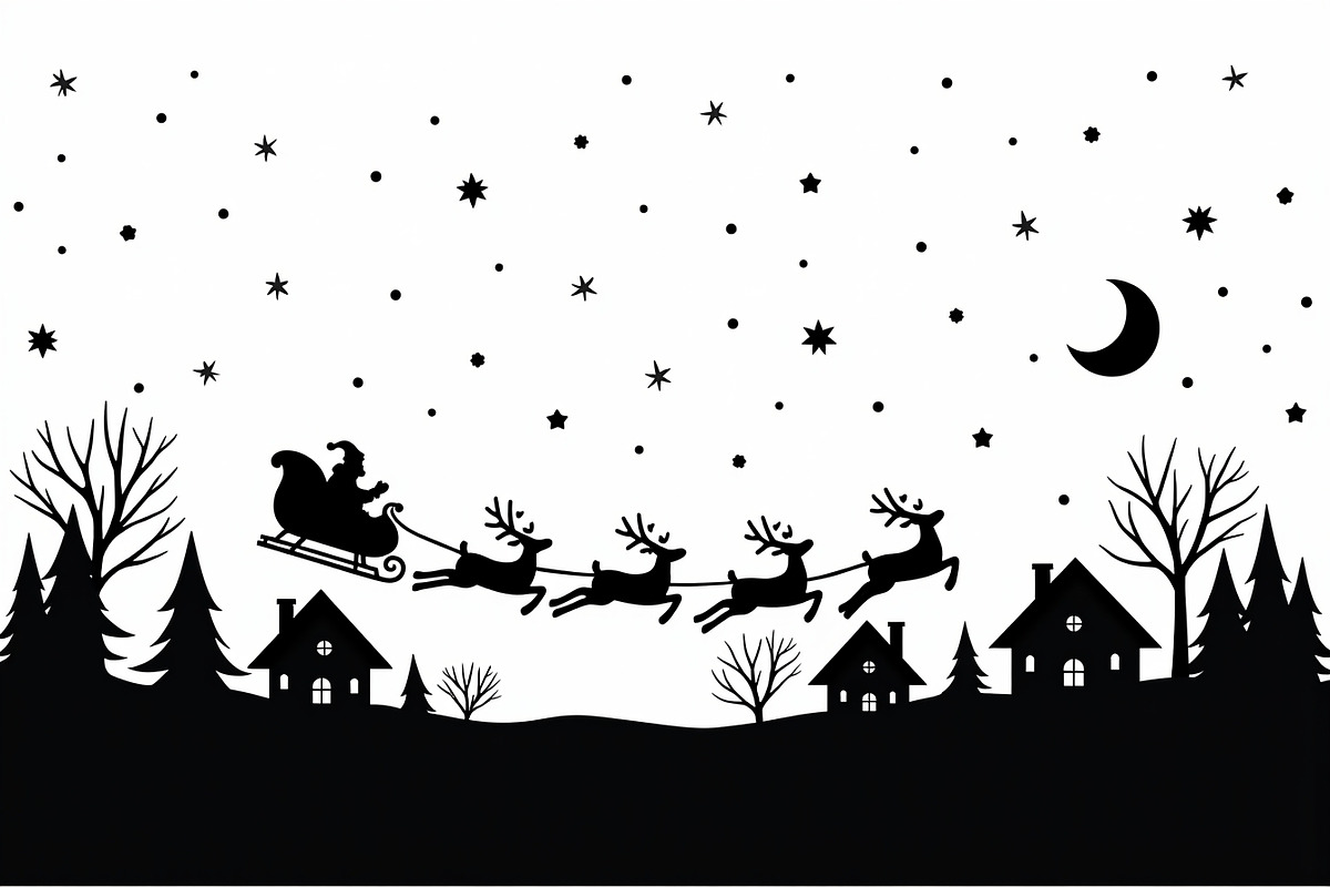 Christmas Sky Vector Collection, an Illustration by jahid234 (Photo 14 of 20)