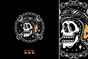 Biker Mechanic Skull Illustration, an Object Illustration by Decoconio Design (Thumbnail 1 of 3)