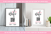Pink & Black WiFi QR Code Sign, a Flyer Template by SunshineStudioBoutique (Thumbnail 4 of 10)