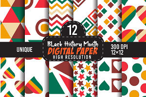 Black History Month Digital Papers