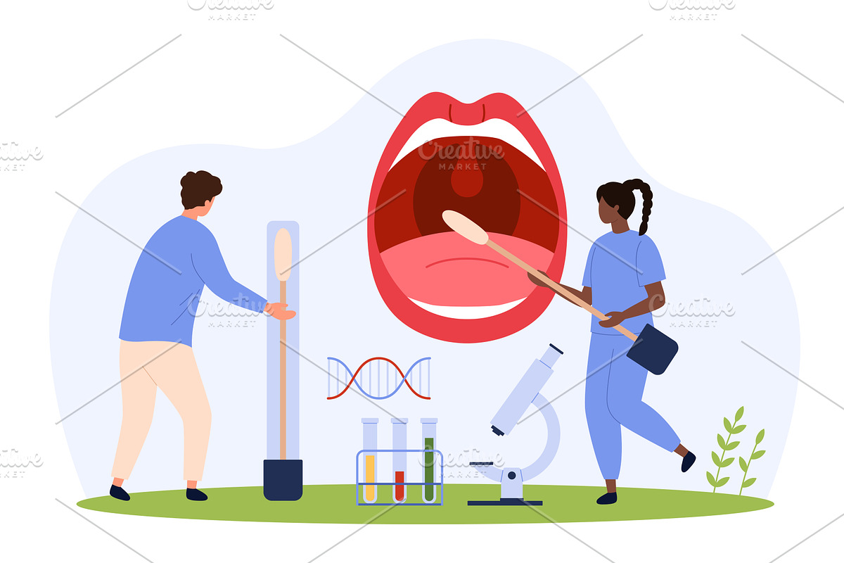 DNA tests, genetic research, an Object Illustration by Flashvector