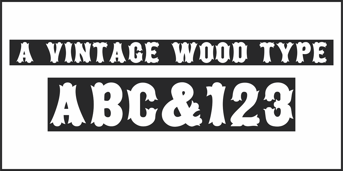 Wood Fancy Reverse JNL, a Font by Jeff Levine Fonts (Photo 3 of 5)