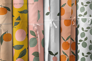 Retro Lemonade Fruit Patterns