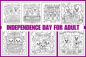 Independence (4th Of July) For Adult, a Seasonal Illustration by Coco Bloom
