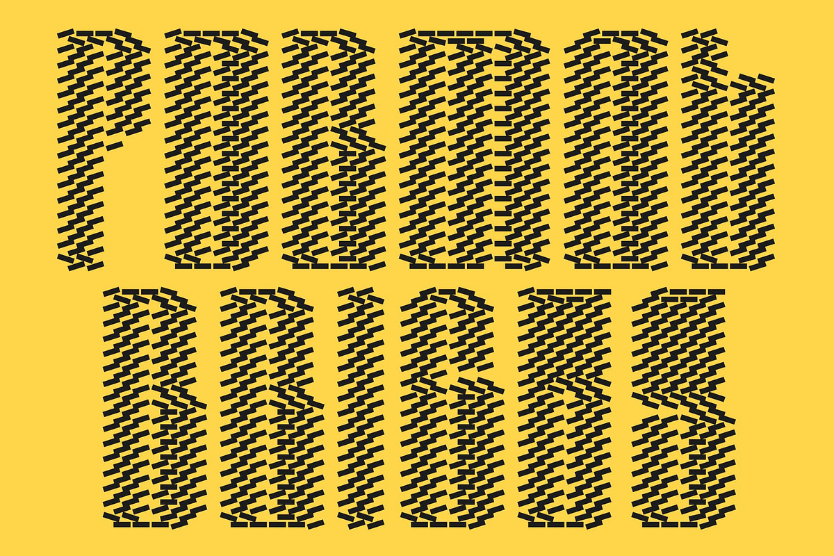 Sazzle Bricks, a Sans Serif Font by Craft Supply Co. (Photo 2 of 8)