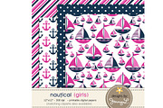Nautical Digital Papers, a Pattern Graphic by JennyL Designs (Thumbnail 2 of 2)