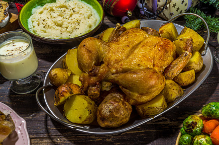 Festive Christmas dinner table, a Food & Drink Photo by Rimma