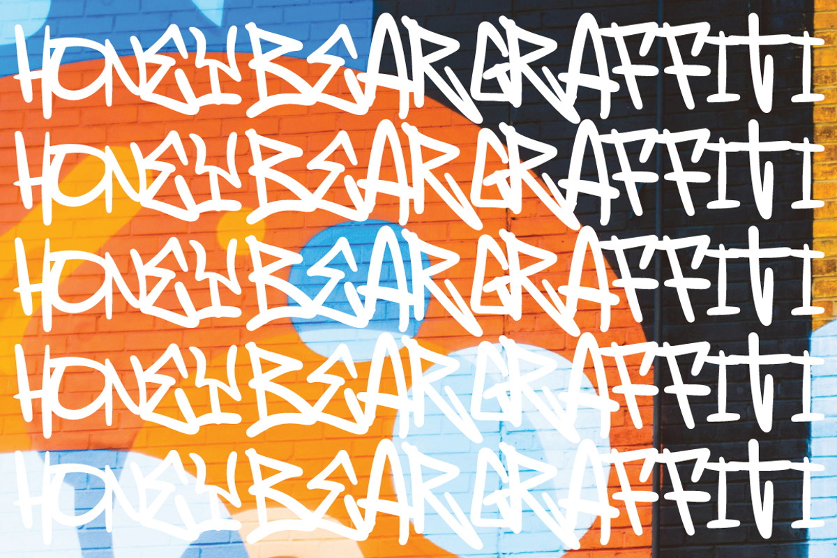 Honey Bear - Graffiti Font, a Handwritten Font by tebaltipislab (Photo 7 of 7)