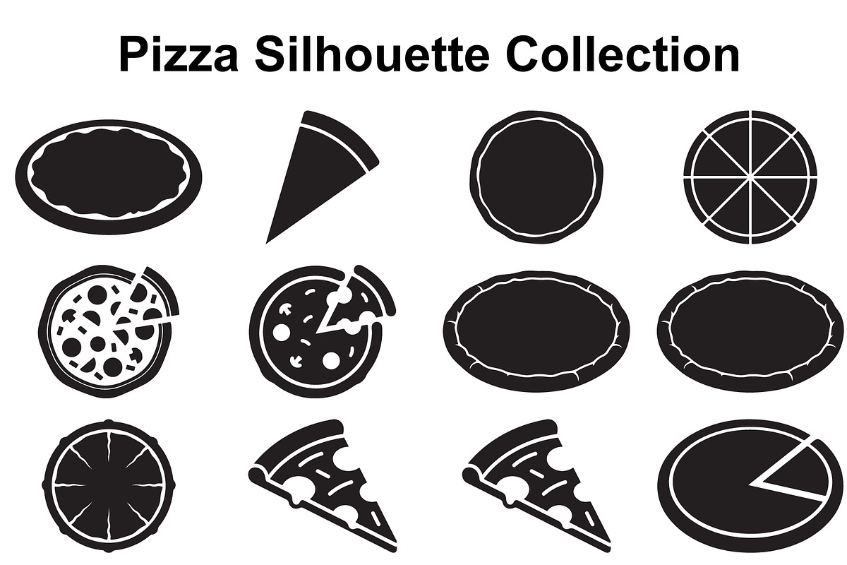 Pizza Slice Silhouette Shapes, an Object Graphic by Designs_River (Photo 1 of 3)
