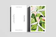 Blushing Leaves Business Card Templa, a Business Card Template by Human-made. Made to feel. (Thumbnail 1 of 2)