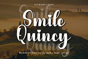 Smile Quincy, a Handwritten Font by InermediaSTUDIO (Thumbnail 1 of 8)