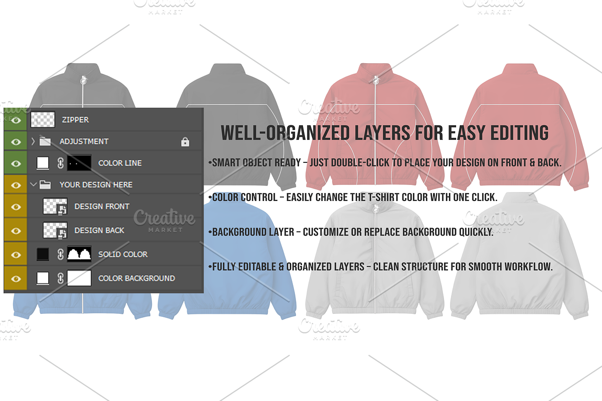 Bomber Jacket Mockup – Editable PSD, a Hoody Mockup by std.badboy (Photo 4 of 4)