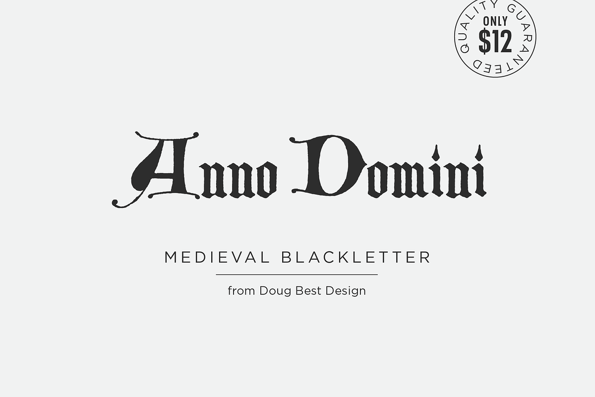 Anno Domini, a Handwritten Font by Doug Best Foundry (Photo 1 of 3)