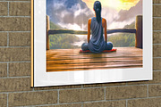 Glass Poster Canvas Mockup - 6 views, an Advertising Mockup by Illusiongraphic (Thumbnail 14 of 18)