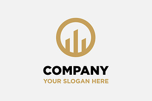 Construction with Diagram chart logo, a Branding & Logo Template by funpixel