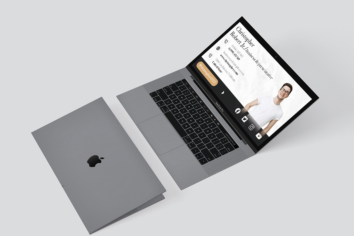 Folded Business Card Representative, a Business Card Template by TheFeture (Photo 1 of 5)