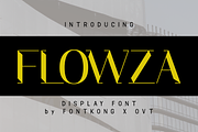 Flowza - A Dynamic Display Font, a Serif Font by overlaytemplates (Thumbnail 1 of 5)