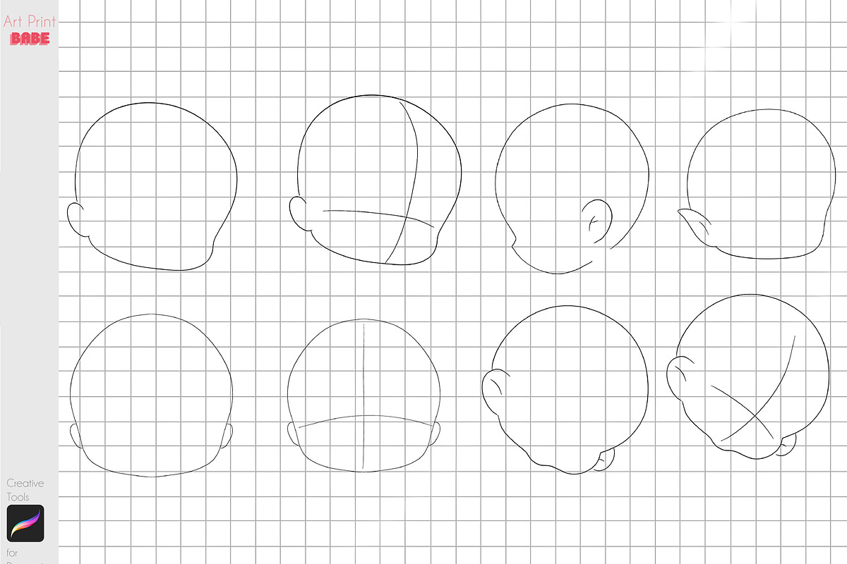 Procreate Chibi Maker Chibi Base, a Brush Add-On by ArtPrintBabe (Photo 2 of 4)