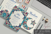 Set of islamic ornament cards, a Brochure Template by LineTale (Thumbnail 1 of 2)