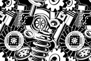 Automotive Parts Pattern Set, a Pattern Graphic by sivVector (Thumbnail 3 of 4)