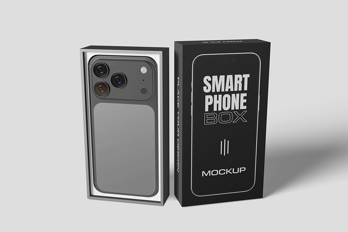 Smartphone Box Mockup, a Product Mockup by bimockup
