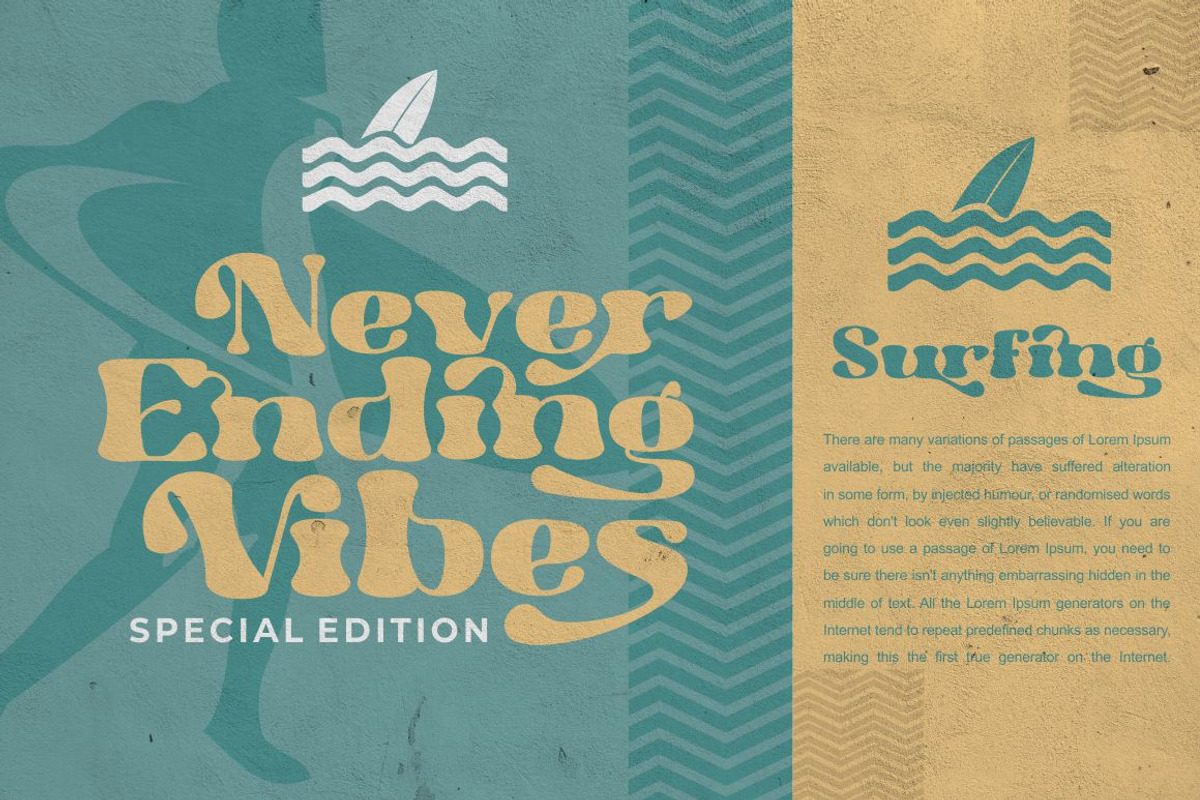 Hippie Vintage - Vintage Sans Font, a Sans Serif Font by PutraCetol Studio (Photo 10 of 11)