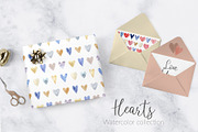 Watercolor Hearts Cliparts, Patterns, a Pattern Graphic by Slastick (Thumbnail 6 of 7)