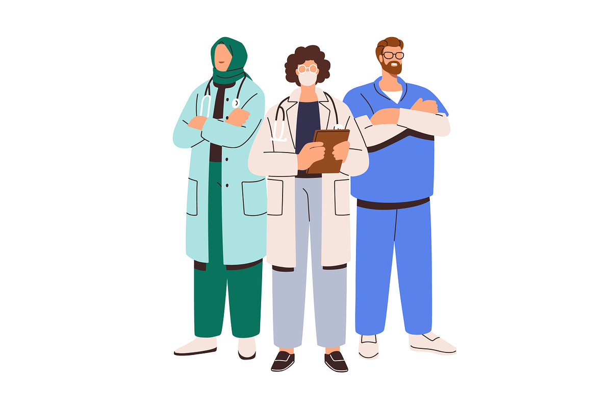 Doctors, medic workers, clinic staff, a Healthcare Illustration by Good Studio (Photo 7 of 7)