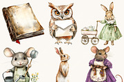 Watercolor Willows Woodland Clipart, an Animal Illustration by Design Scotch (Thumbnail 5 of 8)