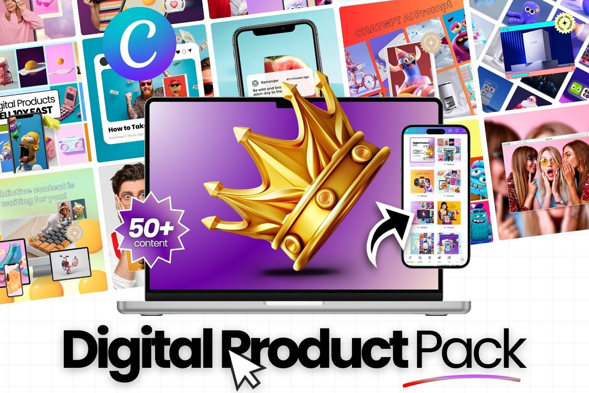 Digital Product Canva Templates, a Social Media Template by Virall (Photo 1 of 10)