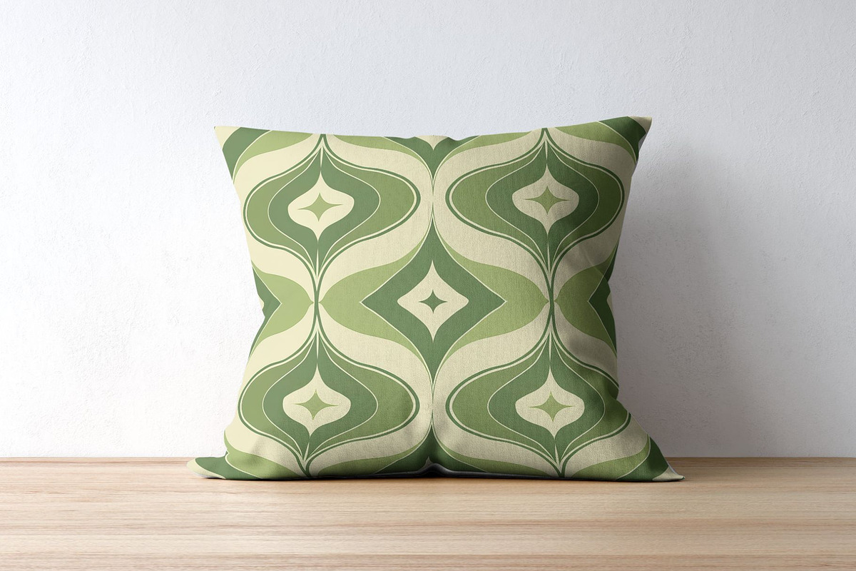 10 Olive Retro Seamless Patterns, a Pattern Graphic by Inknfolly (Photo 6 of 6)