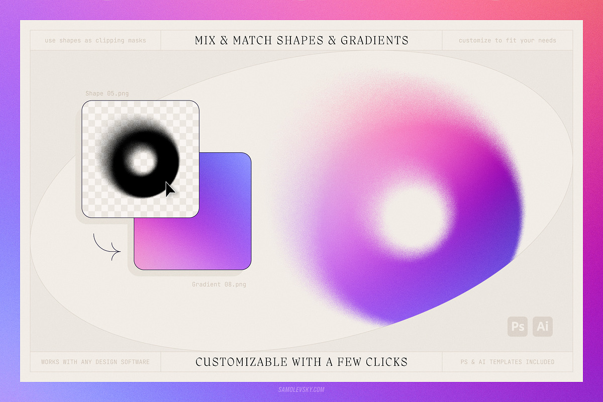 Grainy Shapes and Blurry Gradients, an Object Graphic by Samolevsky (Photo 11 of 15)