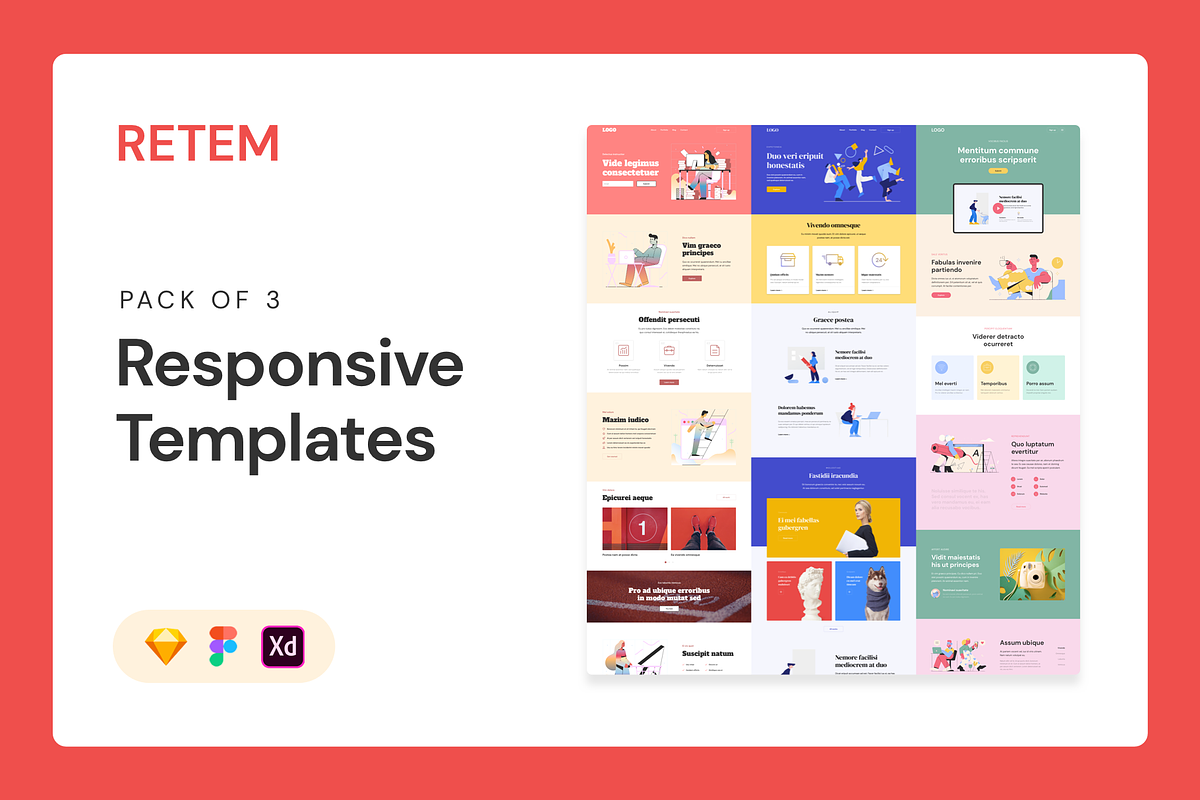 RETEM – Responsive Templates, a Landing Page Template by laaqiq (Photo 1 of 25)