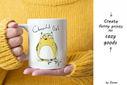 Oh, these Owls! - stickers pack, an Illustration by Zooza Art (Thumbnail 6 of 6)
