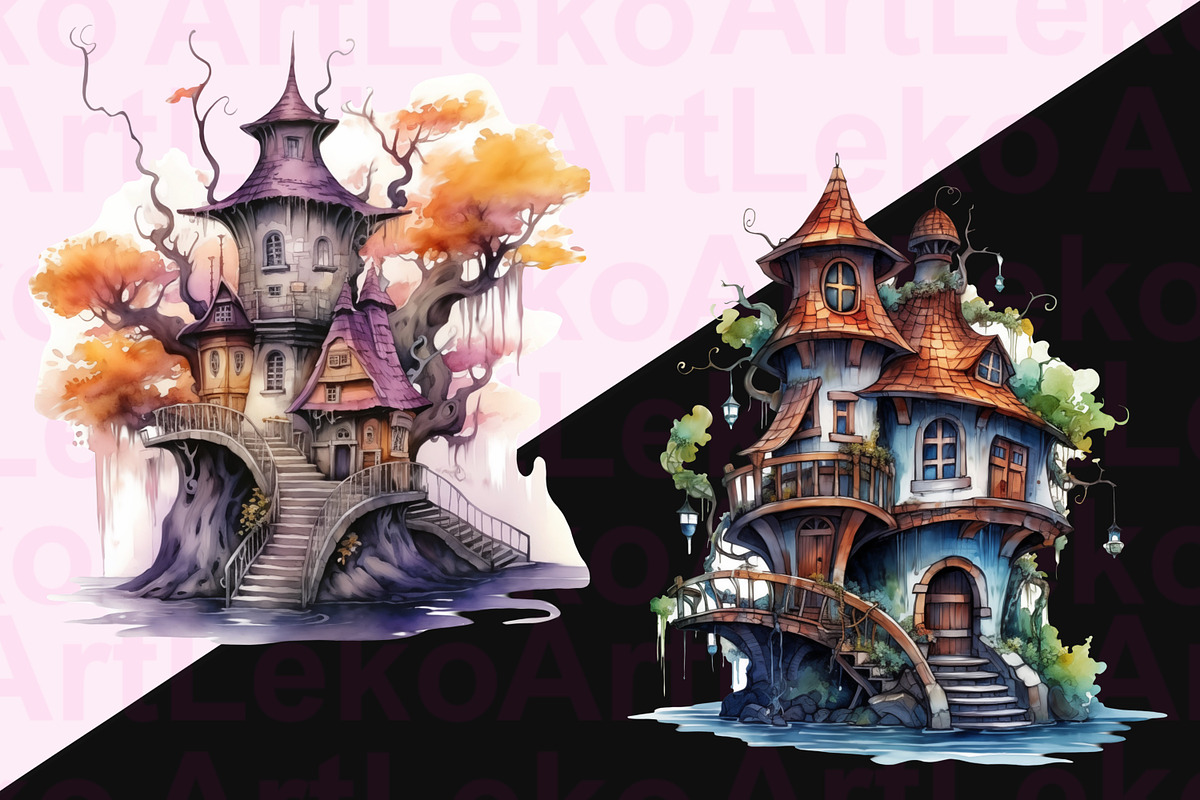 The Evil Witch’s House Clipart, a Seasonal Illustration by LekoArt (Photo 5 of 10)