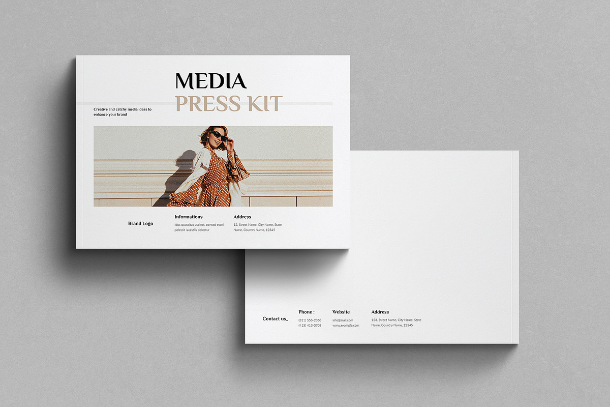 Media Press Kit Template, a Brochure Template by E-Type (Photo 9 of 9)